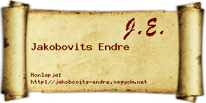 Jakobovits Endre névjegykártya